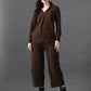 Myshka Women's Coffe Everyday Lounge Set - Swadesiicart