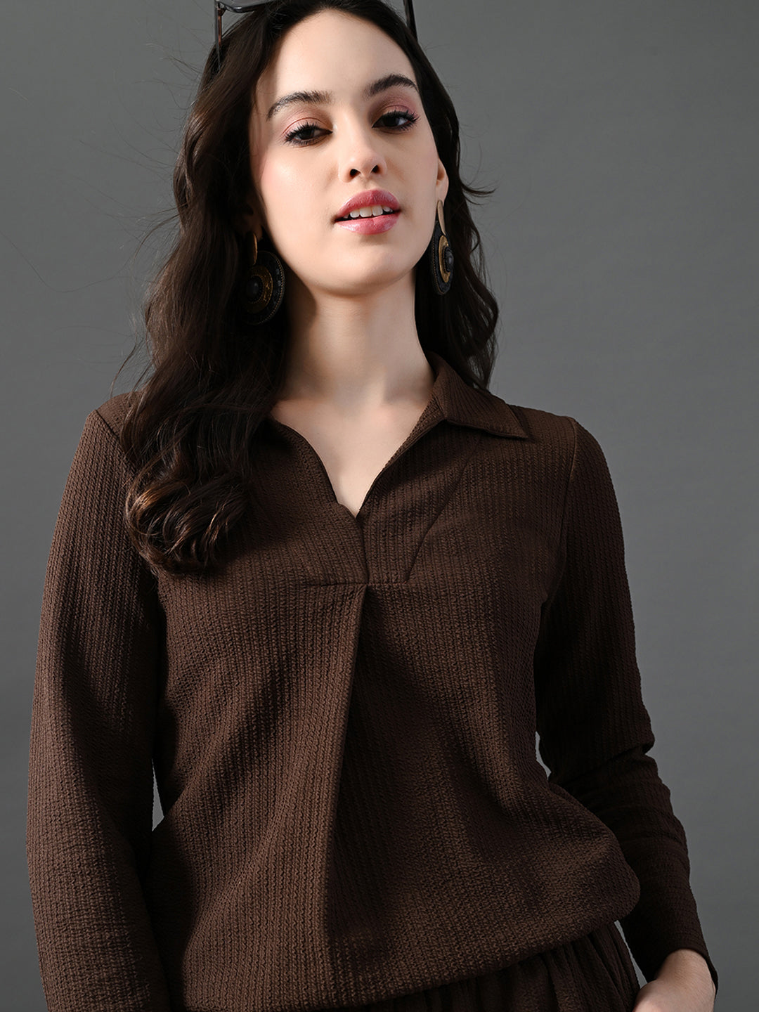 Myshka Women's Coffe Everyday Lounge Set - Swadesiicart