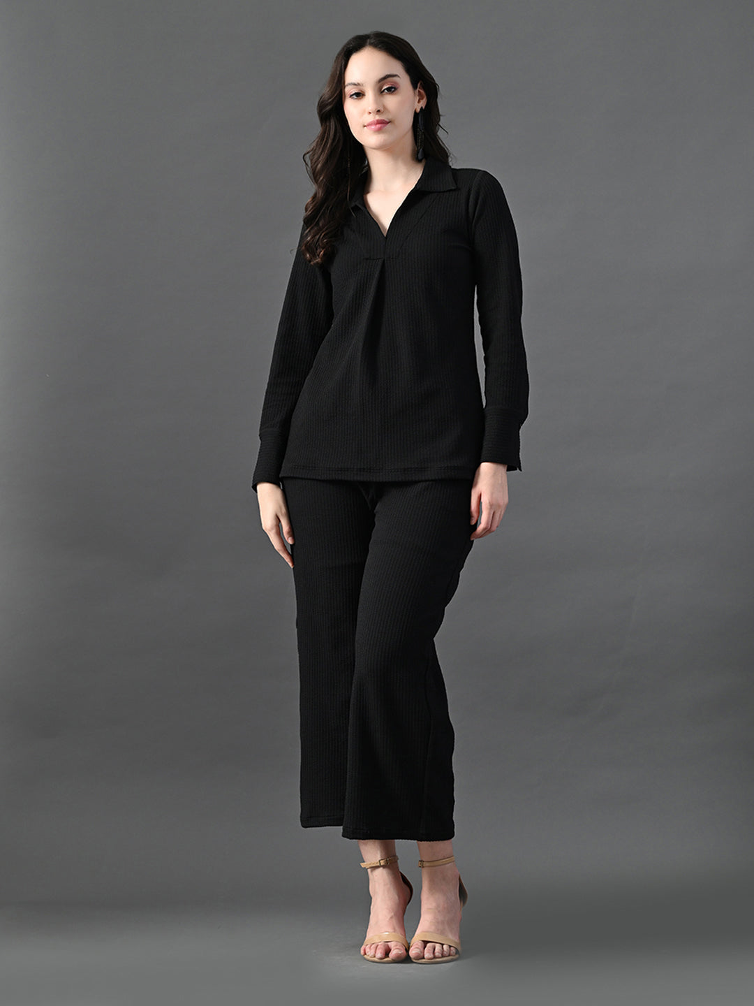Myshka Women's Black Everyday Lounge Set - Swadesiicart