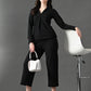 Myshka Women's Black Everyday Lounge Set - Swadesiicart