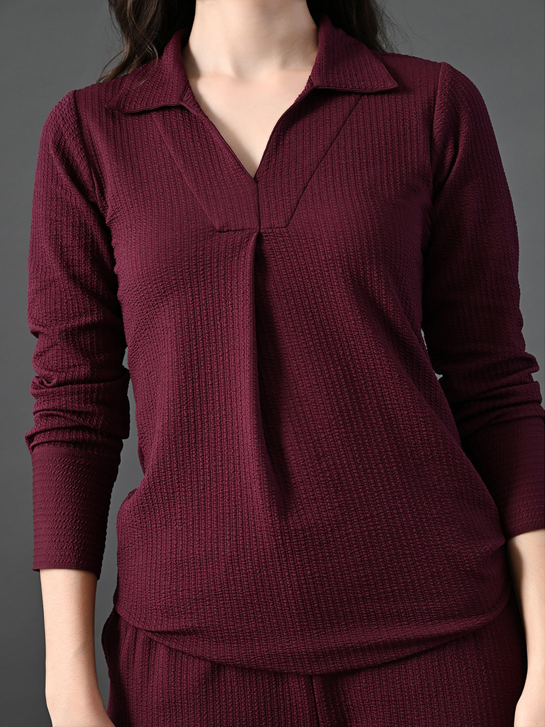 Myshka Women's Wine Everyday Lounge Set - Swadesiicart