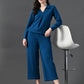 Myshka Women's Blue Everyday Lounge Set - Swadesiicart