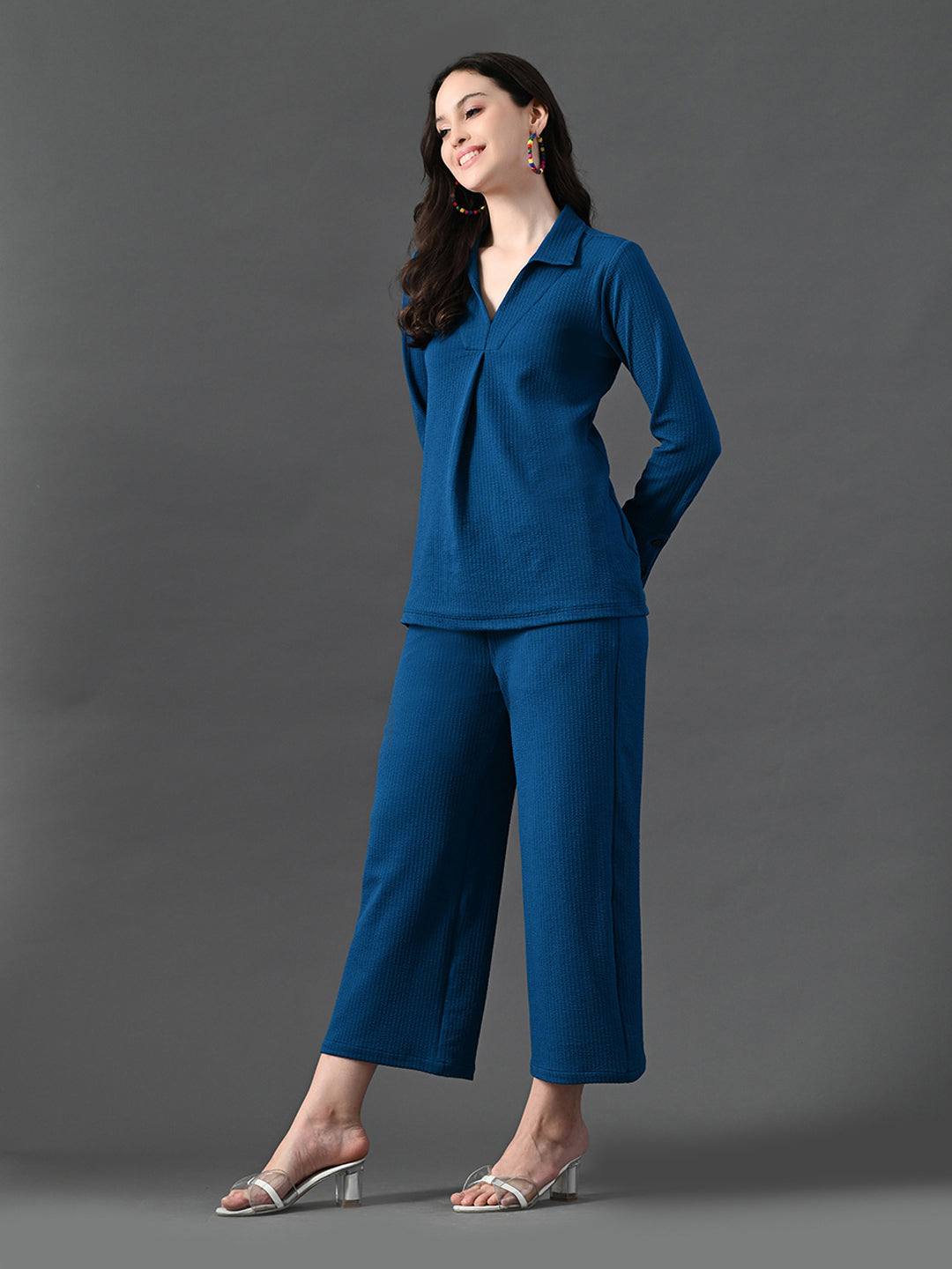 Myshka Women's Blue Everyday Lounge Set - Swadesiicart