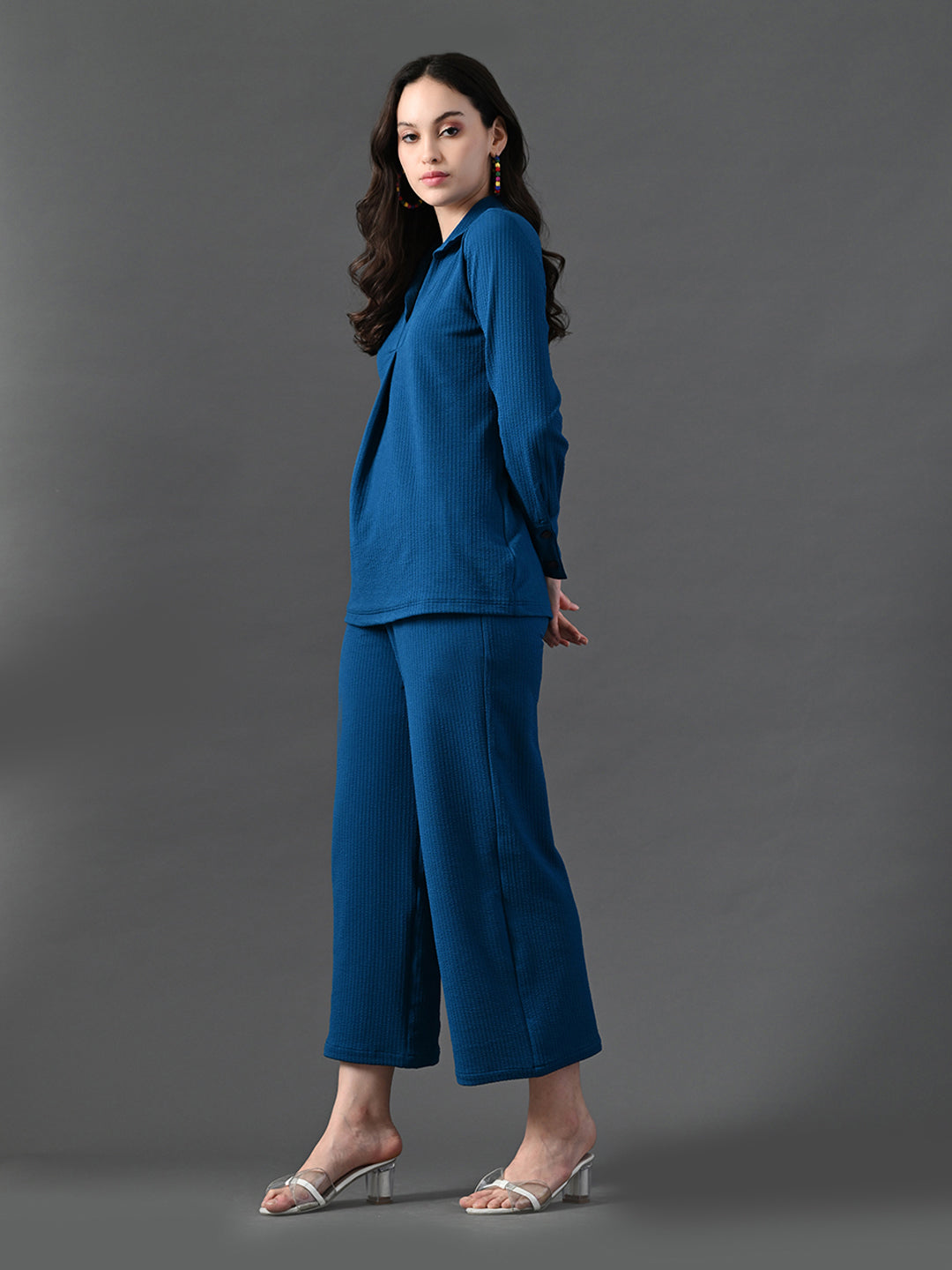 Myshka Women's Blue Everyday Lounge Set - Swadesiicart