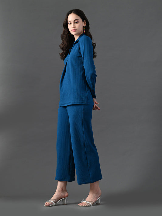 Myshka Women's Blue Everyday Lounge Set - Swadesiicart