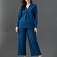 Myshka Women's Blue Everyday Lounge Set - Swadesiicart