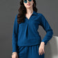 Myshka Women's Blue Everyday Lounge Set - Swadesiicart