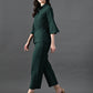 Myshka Women's Green Pleated Co-Ord Set - Swadesiicart