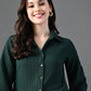 Myshka Women's Green Pleated Co-Ord Set - Swadesiicart