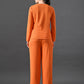 Myshka Women's Vibrant Orange Ribbed Cord Set - Swadesiicart
