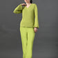 Myshka Women's Green Ribbed Cord Set - Swadesiicart