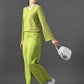 Myshka Women's Green Ribbed Cord Set - Swadesiicart