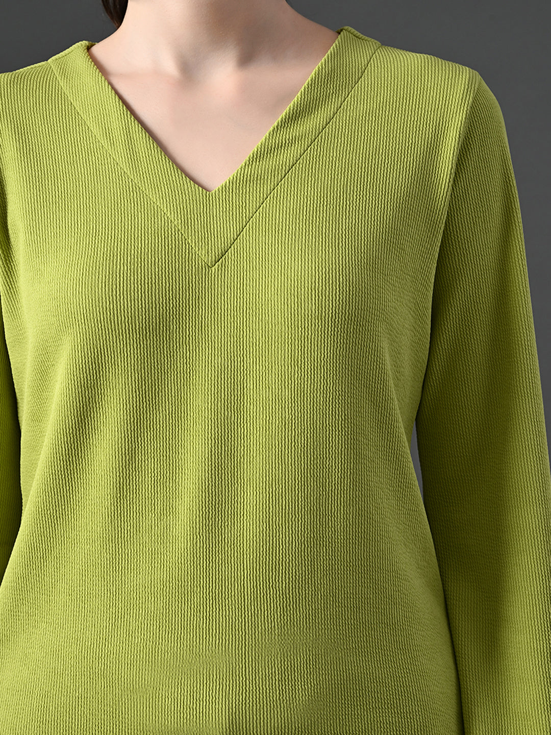 Myshka Women's Green Ribbed Cord Set - Swadesiicart