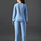 Myshka Women's Blue Ribbed Cord Set - Swadesiicart