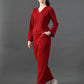 Myshka Women's Red Ribbed Cord Set - Swadesiicart