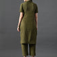 Myshka Women's Olive Green Kurta Set - Swadesiicart