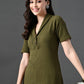Myshka Women's Olive Green Kurta Set - Swadesiicart