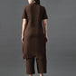Myshka Women's Coffe Brown Kurta Set - Swadesiicart