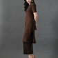 Myshka Women's Coffe Brown Kurta Set - Swadesiicart
