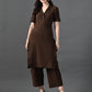 Myshka Women's Coffe Brown Kurta Set - Swadesiicart