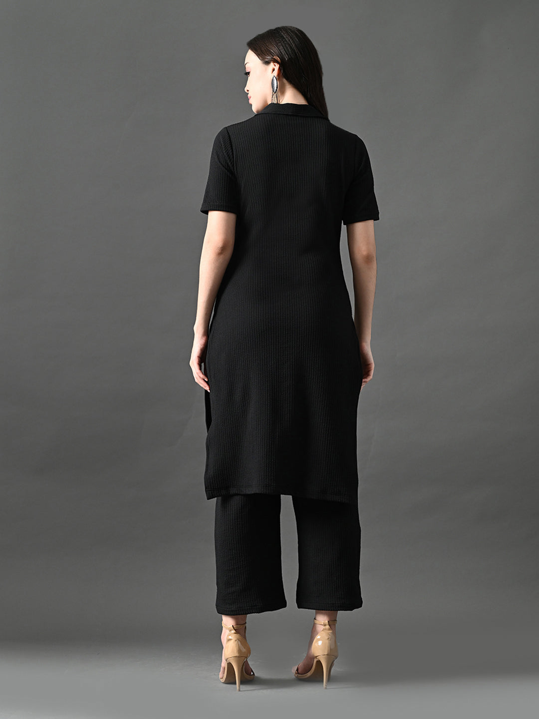 Myshka Women's Black Kurta Set - Swadesiicart