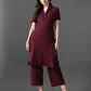 Myshka Women's Magenta Green Kurta Set - Swadesiicart