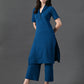Myshka Women's Blue Kurta Set - Swadesiicart