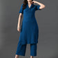 Myshka Women's Blue Kurta Set - Swadesiicart