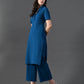 Myshka Women's Blue Kurta Set - Swadesiicart