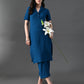 Myshka Women's Blue Kurta Set - Swadesiicart