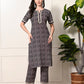 Myshka Women's Cotton Black Printed Kurta Set - Swadesiicart