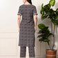 Myshka Women's Cotton Black Printed Kurta Set - Swadesiicart
