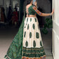 Lorenvalley Fashion Offwhite Tasar Silk Bandhej Print and Gamthi Work with Lace Touch Up Lehenga Choli with Dupatta | Swadesiicart