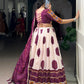 Lorenvalley Fashion Offwhite Tasar Silk Bandhej Print and Gamthi Work with Lace Touch Up Lehenga Choli with Dupatta | Swadesiicart