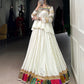 Lorenvalley Fashion White Pure Rayon Multi Patch Work With Gota Patti Lace Touch Up Lehenga Choli | Swadesiicart