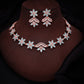 Tehzeeb Creations Sky Blue Colour Star Design Stone Studded Necklace With Earrings - Swadesiicart