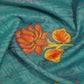 Sea Blue Colour With Tomato Red Blouse Cotton Brasso Saree By Gayathri Reddy Designer Studio | Swadesiicart