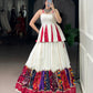 Lorenvalley Fashion White Pure Rayon Multi Patch Work With Lace Touch Up Lehenga Choli | Swadesiicart