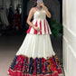 Lorenvalley Fashion White Pure Rayon Multi Patch Work With Lace Touch Up Lehenga Choli | Swadesiicart