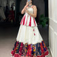 Lorenvalley Fashion White Pure Rayon Multi Patch Work With Lace Touch Up Lehenga Choli | Swadesiicart
