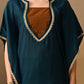 Myshka Green Silk Blend Kaftan Sweetheart Neck Short Sleeves Kurta Trousers With Dupatta - Swadesiicart