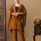 Myshka Mustard Silk Blend Kaftan Sweetheart Neck Short Sleeves Kurta Trousers With Dupatta - Swadesiicart