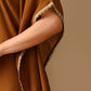 Myshka Mustard Silk Blend Kaftan Sweetheart Neck Short Sleeves Kurta Trousers With Dupatta - Swadesiicart