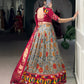 Lorenvalley Fashion Grey Tasar Silk Print with Foil Work and Real Mirror Gamthi Work with Lace Touch Up Lehenga Choli with Dupatta | Swadesiicart