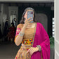 Lorenvalley Fashion Mustard Tasar Silk Print with Foil Work and Real Mirror Gamthi Work with Lace Touch Up Lehenga Choli with Dupatta | Swadesiicart