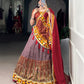 Lorenvalley Fashion Tasar Silk Kashmiri Print With Foil Print And Original Mirror Gamthi work Lehenga Choli with Dupatta - Swadesiicart