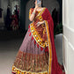 Lorenvalley Fashion Tasar Silk Kashmiri Print With Foil Print And Original Mirror Gamthi work Lehenga Choli with Dupatta - Swadesiicart