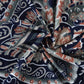 KLOTTHE Blue & Brown Ethnic Motif Printed 300 TC Fitted King Bedsheet With 2 Pillow Covers - Swadesiicart