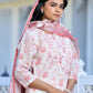 Vaasva Women's Cream Chocolate Linen Digital Printed Suit Set | Swadesiicart