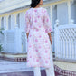 Vaasva Women's Cream Purple Linen Digital Printed Suit Set | Swadesiicart